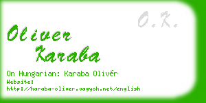 oliver karaba business card