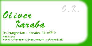 oliver karaba business card
